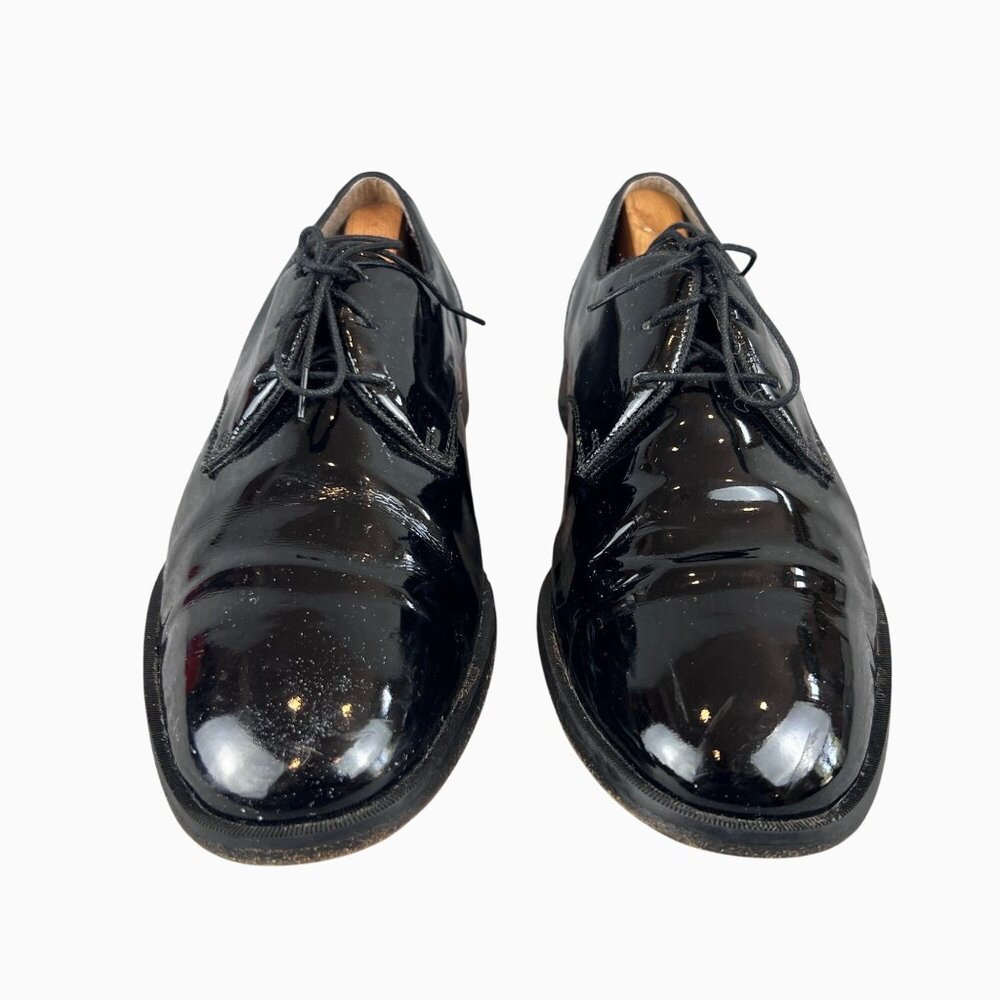 Stacy Adams Mens Size 10M Black Patent Leather Dress Tuxedo Oxford Gala Shoes